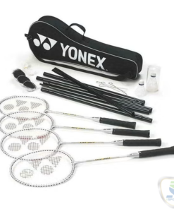 Gr303S Silver Badminton SET Rackets(04), Shuttlecocks(02), Net And Pole.