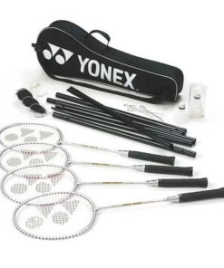 Gr303S Silver Badminton SET Rackets(04), Shuttlecocks(02), Net And Pole.