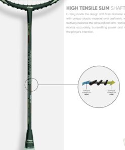 Alternative view of Li-Ning Wind Lite 800 Carbon Fibre Strung Badminton Racket with Full Racket Cover