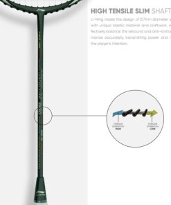 Alternative view of Li-Ning Wind Lite 800 Carbon Fibre Strung Badminton Racket with Full Racket Cover