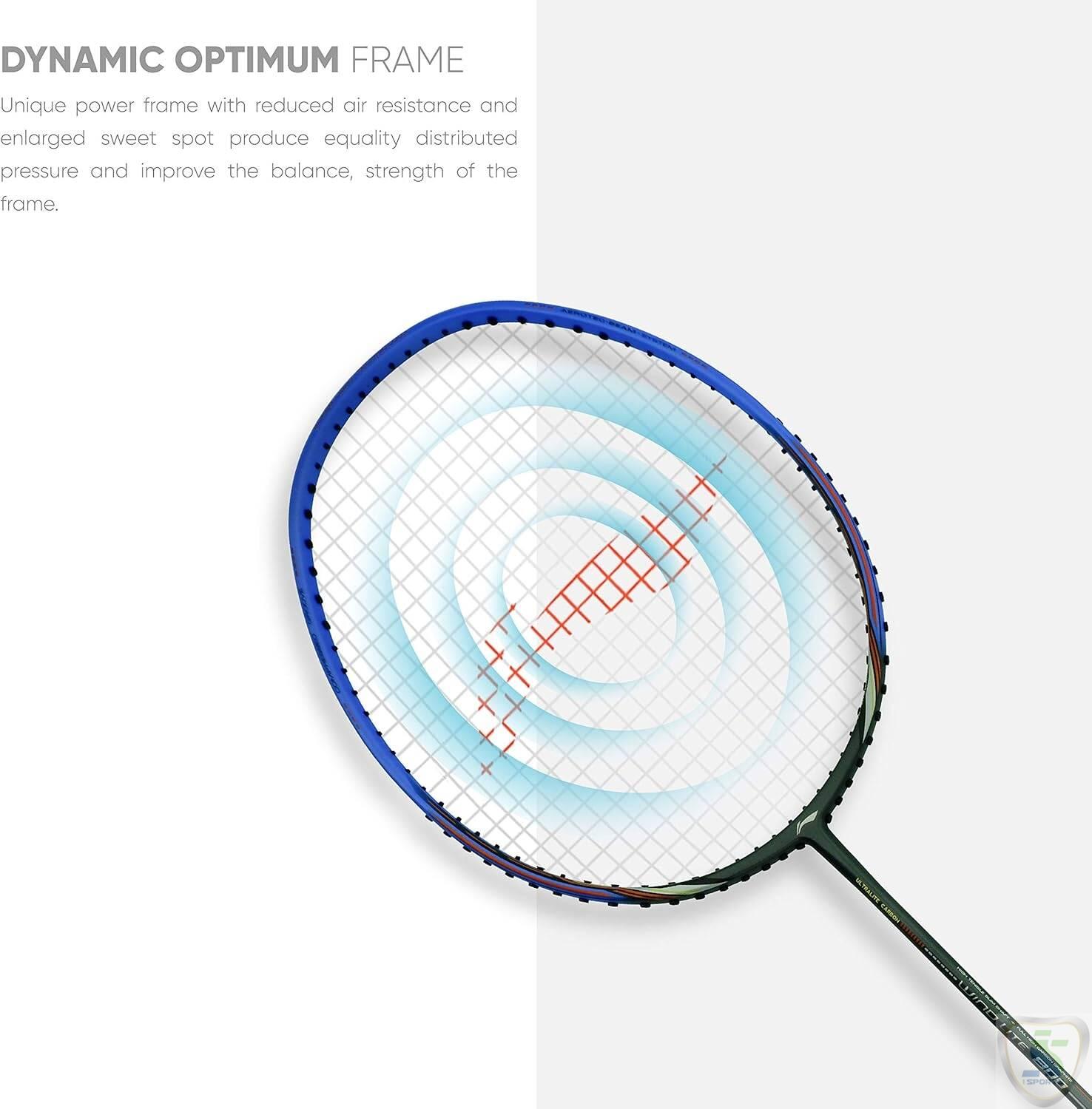 Li-Ning Wind Lite 800 Carbon Fibre Strung Badminton Racket with Full Racket Cover - Image 4