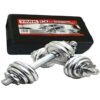 York Dumbbell Set Silver.