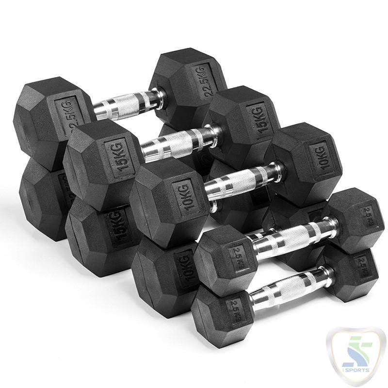 LIFE TOP Rubber Hex Dumbbells. - Image 11
