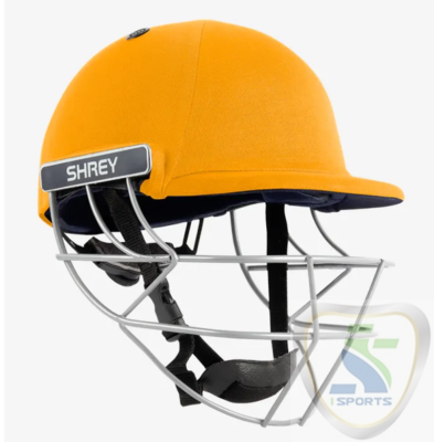 SHREY CLASSIC STEEL GOLD HELMET.