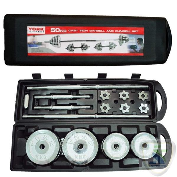 Marshal YORK 50 Kg Dumbbell and Barbell Set