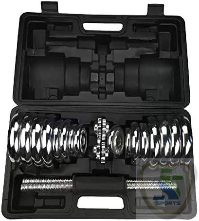 York Dumbbell Set Silver. - Image 3