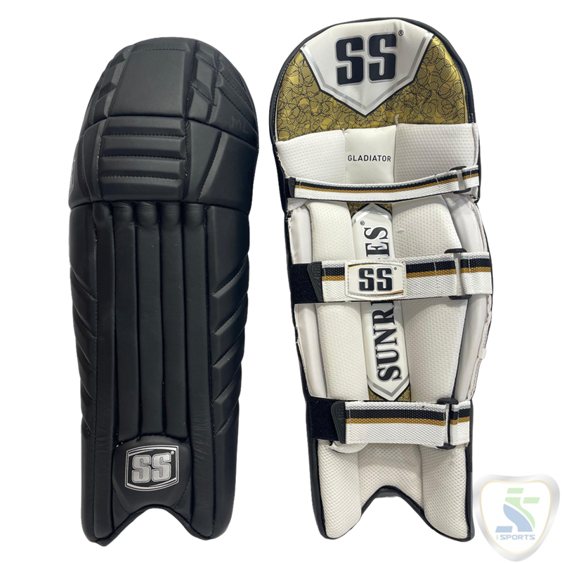 SS BATTING LEG GUARD GLADIATOR BLACK.