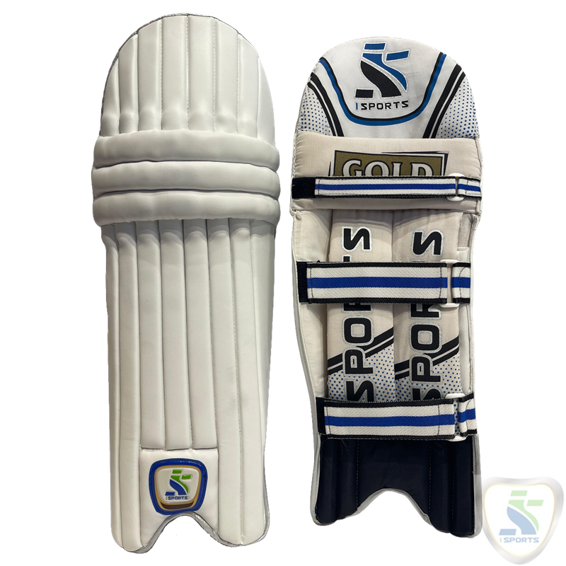 ISports Batting Leg Guard GOLD White