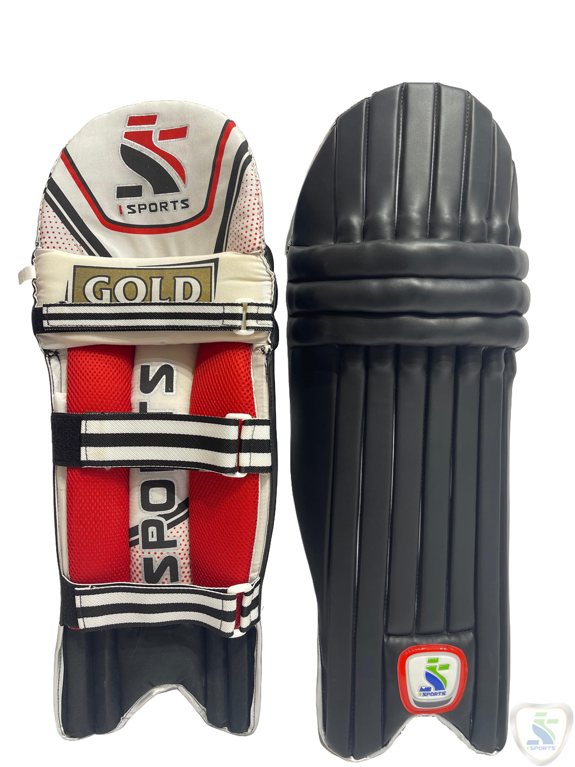 ISPORTS Batting Leg Guard GOLD Black. - Image 4