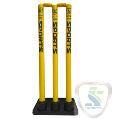 ISPORTS PLASTIC STUMPS RUBBER BASE.