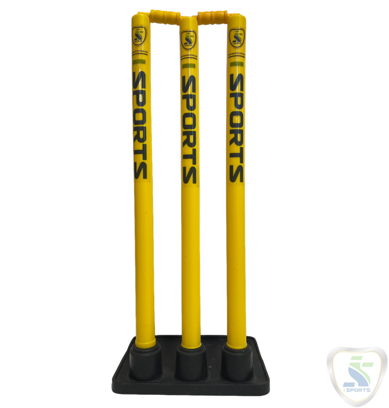 ISPORTS PLASTIC STUMPS RUBBER BASE.