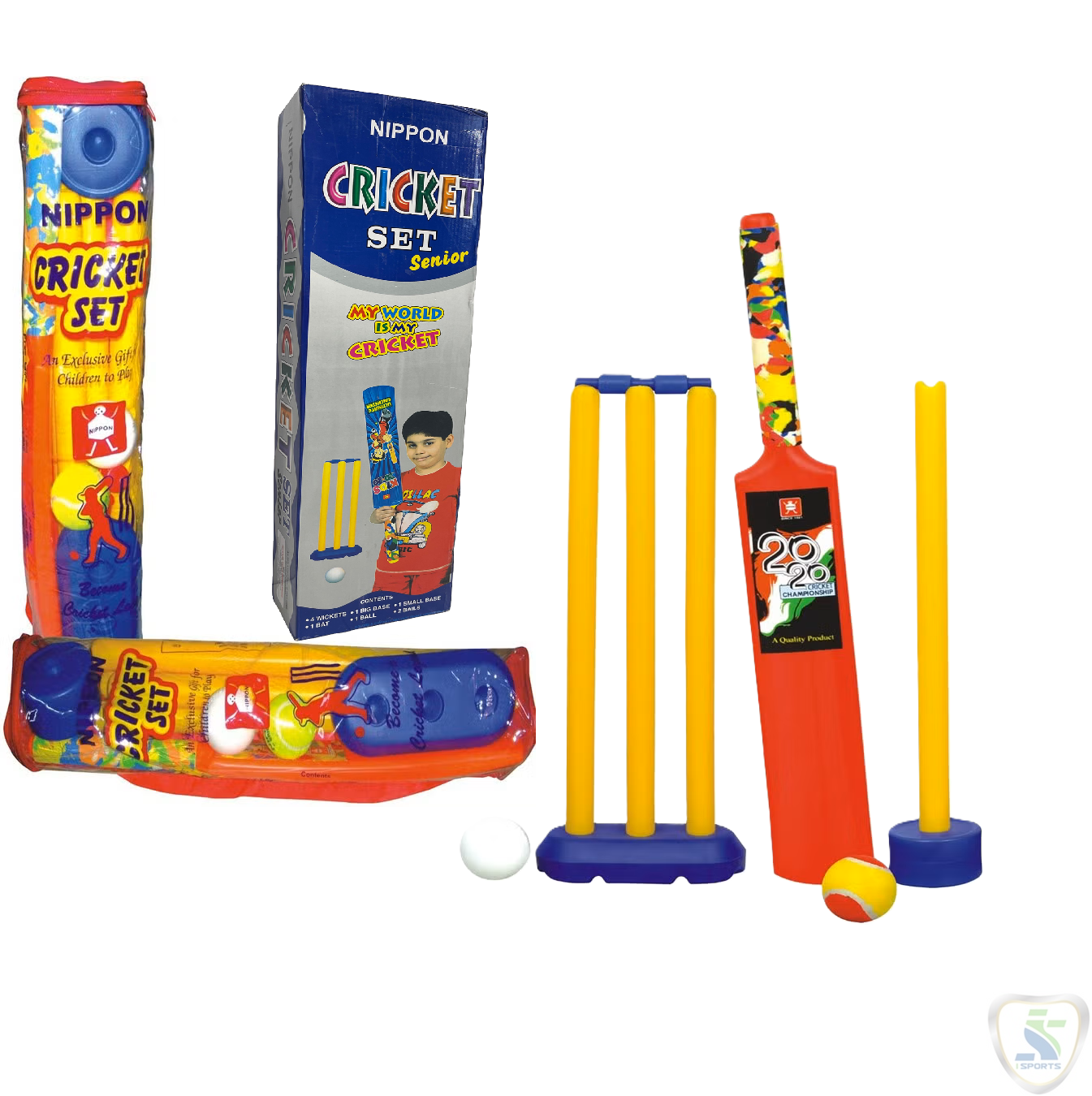 NIPPON Plastic Cricket Kit Set Multicolor.
