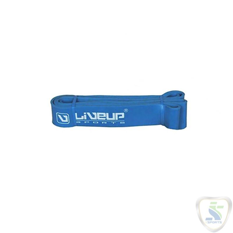 LiveUp Power Band Latex Exercise Loop Blue Heavy
