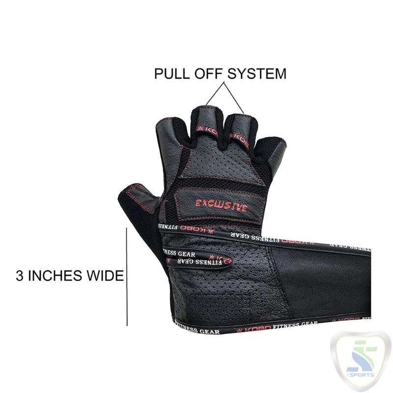 Kobo WTG-13 Gym Gloves with Wrist Support - Image 4