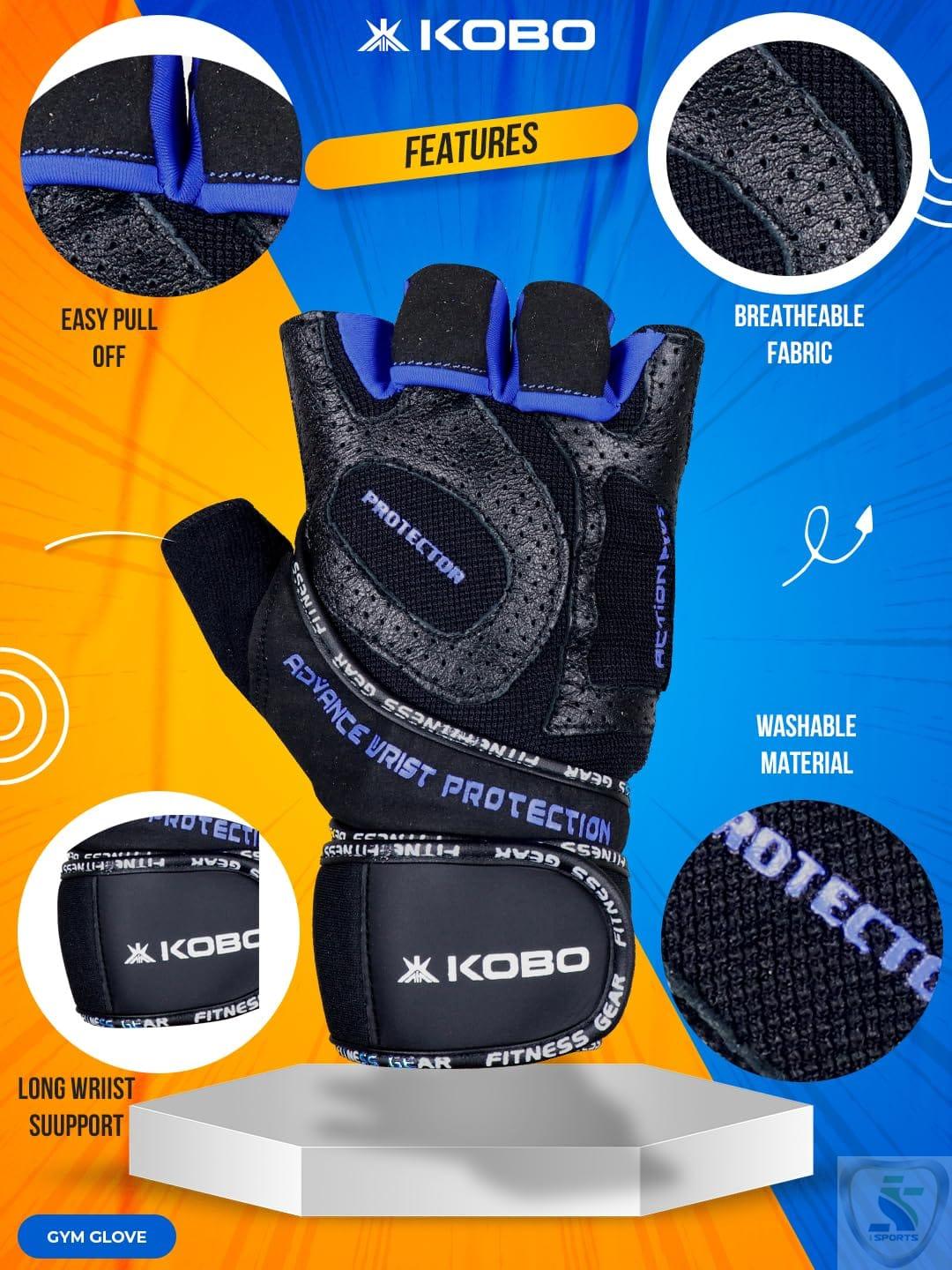 Kobo WTG-53 Gym Gloves with Wrist Support - Image 3