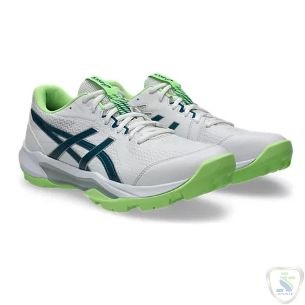 Asics Gel Peake 3 Cricket Rubber Shoe White/Dark Teal - Image 2